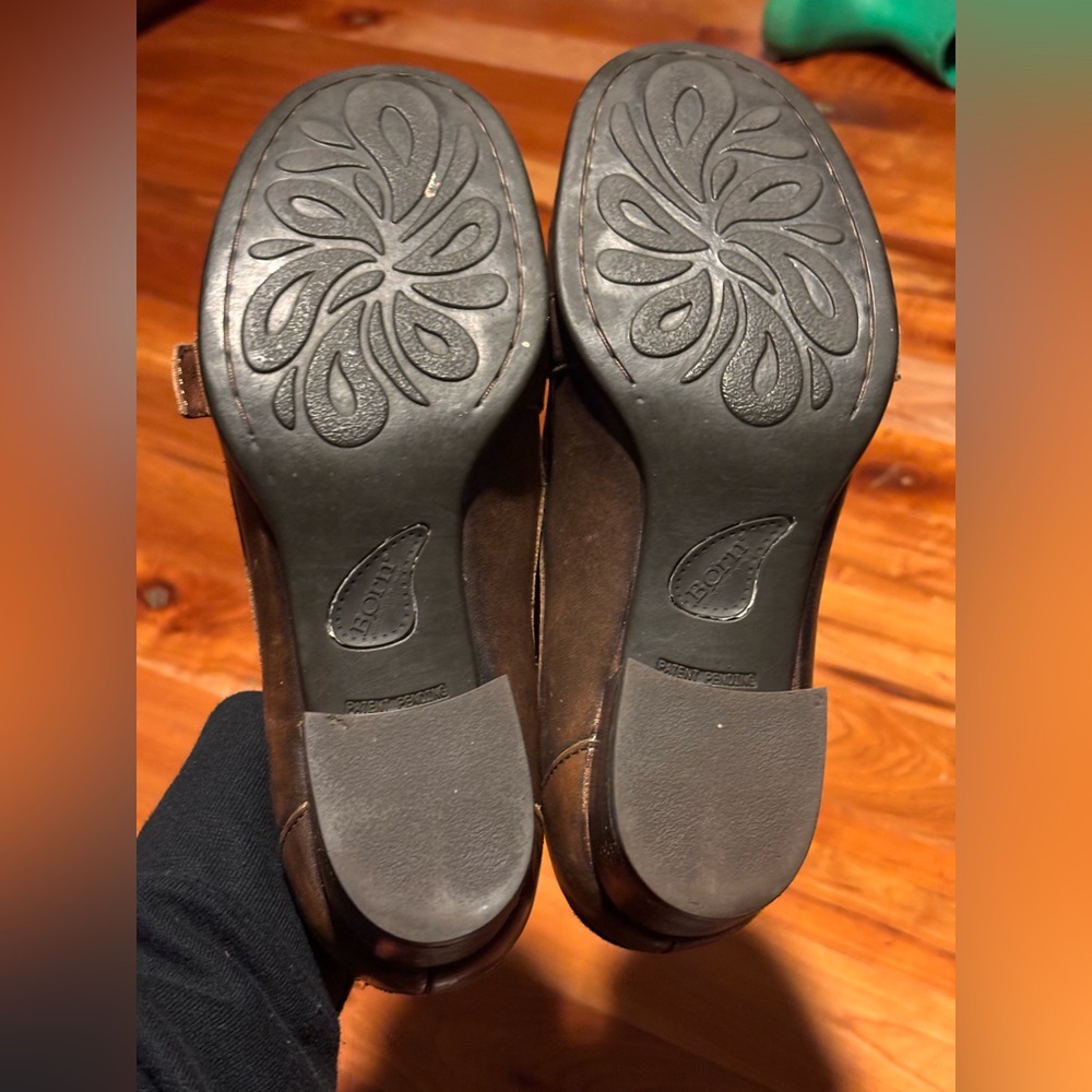 Born Lissette Brown Leather Flats with Kiltie Fringe Size 7.5 - Picture 8 of 10